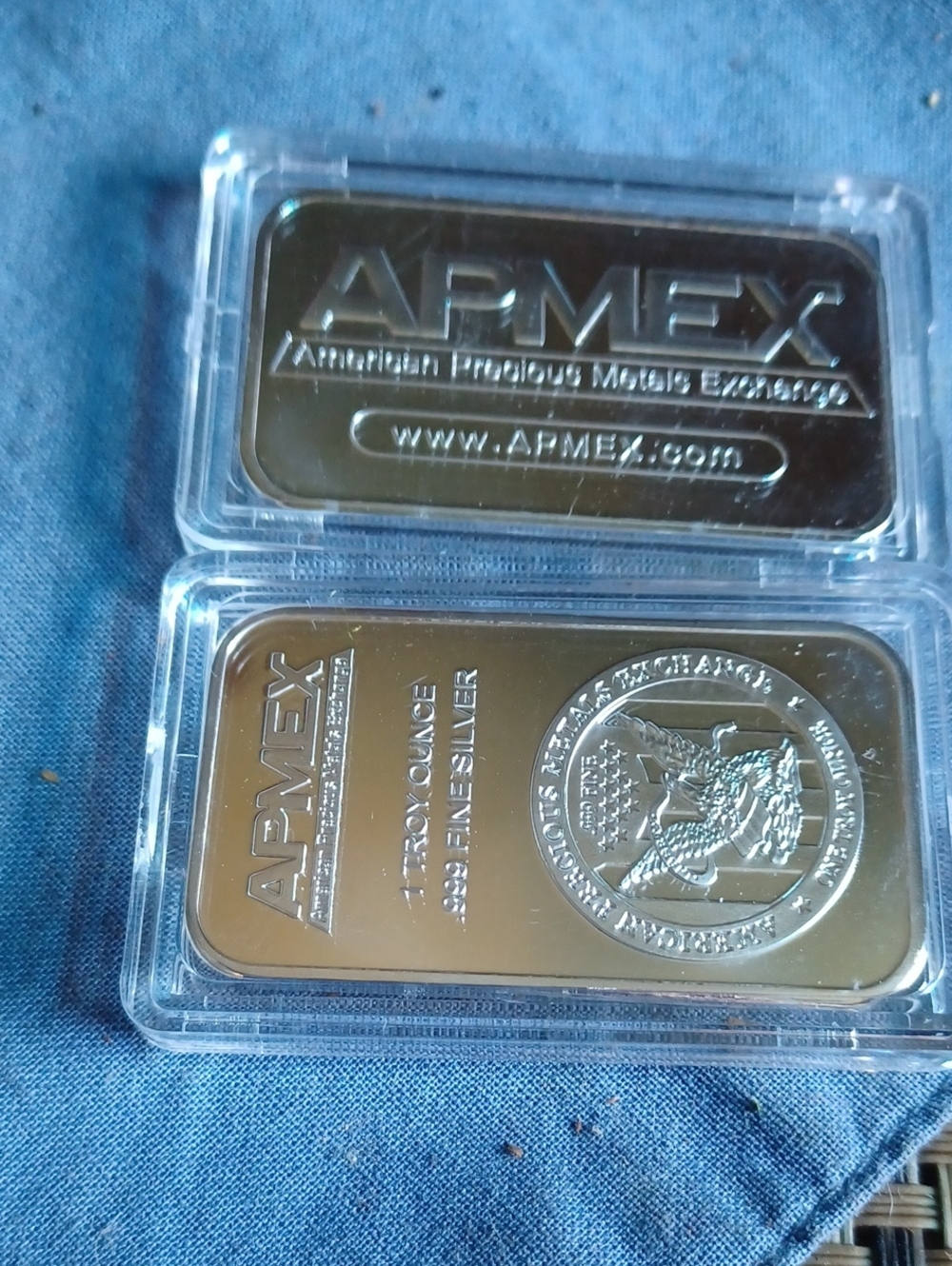 APMEX 1 oz Silver Bars - Shiny Silver Finish
